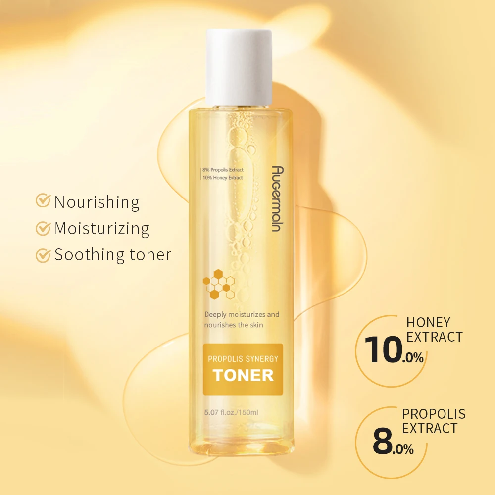 Korean Organic Skincare Products Soothing Propolis Face Toner Honey Moisture Boosting Skin Toner Hydrating Toner for Face 150ml
