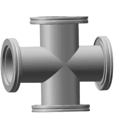 vacuum stainless steel SS304 SS316 welded flanged 4way cross