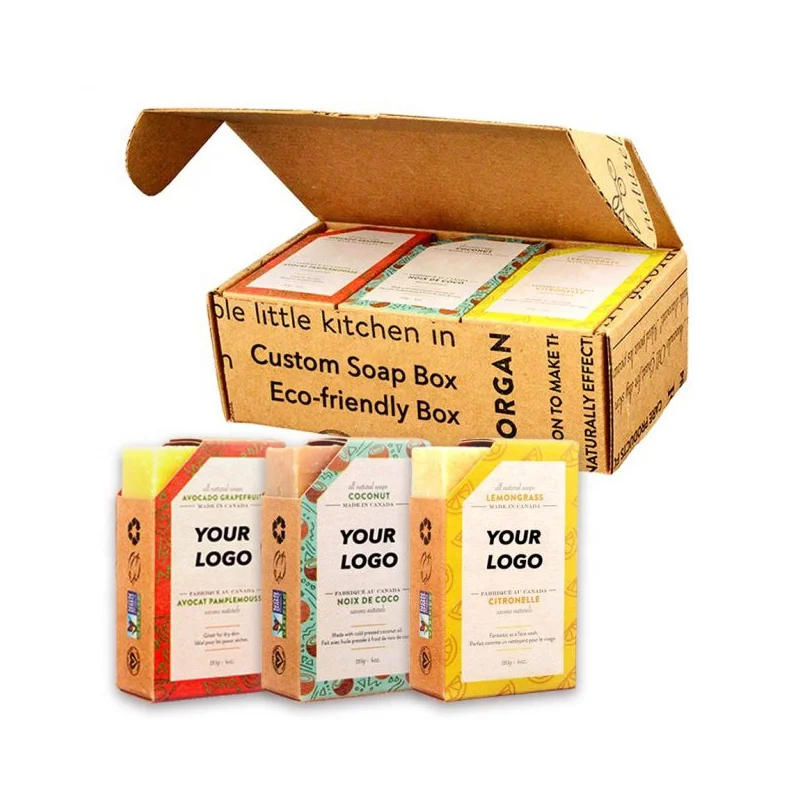 Packing box Custom Soap Packaging Box High Quality Customize Printed Kraft Paper Packaging Soap Box For Home Made Soap