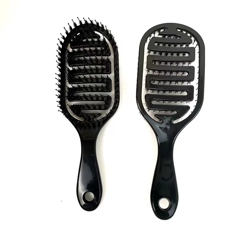 Оптовая продажа ультрафиолетовая Гибкая блестящая мягкая Парикмахерская Щетка Для волнистых волос