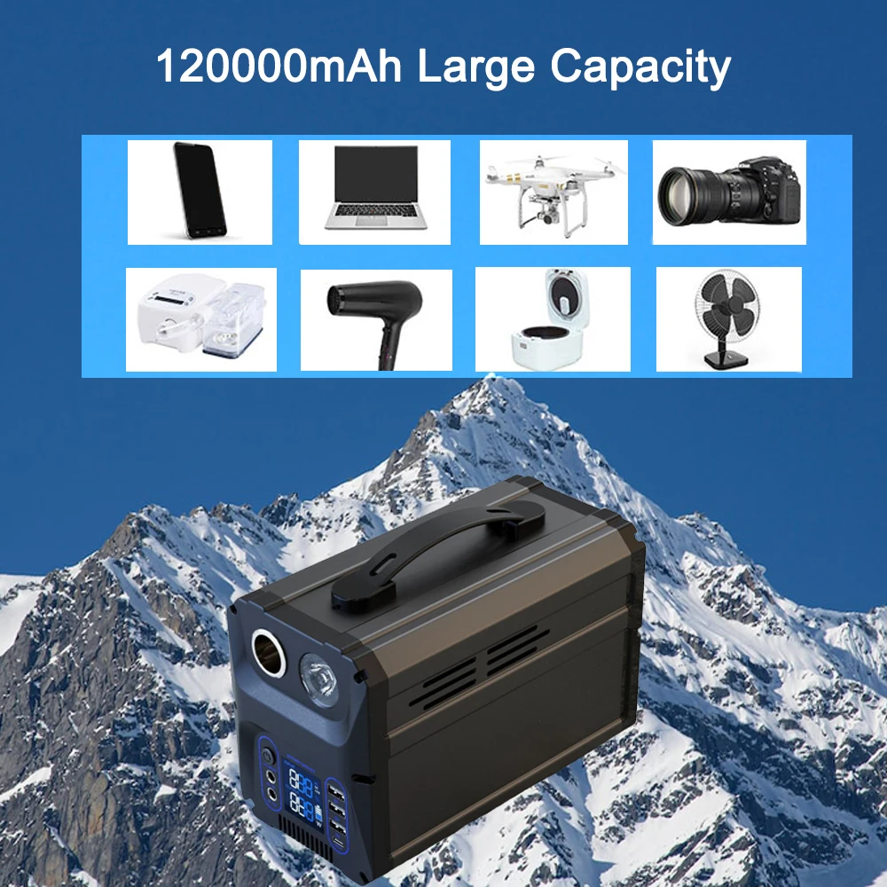 Solar Generator Portable Power Station 500W 1000w with Solar Panel USA Warehouse / Outdoor  Mobile Charging Power Station