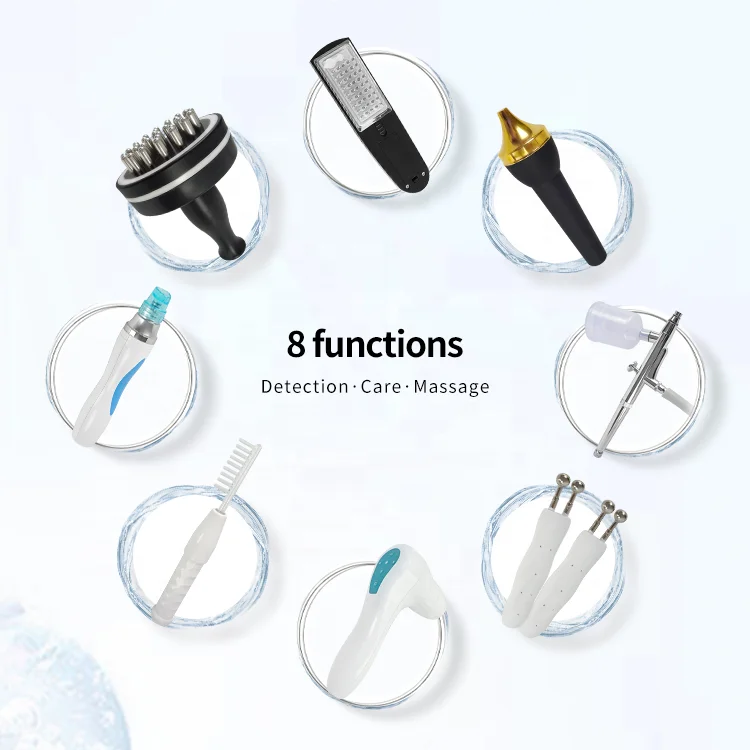 Scalp Treatment Machine Scalp Care Hair Analysis Scalp Hair Follicle Detection Massager 8 in 1 Hair Growth Device