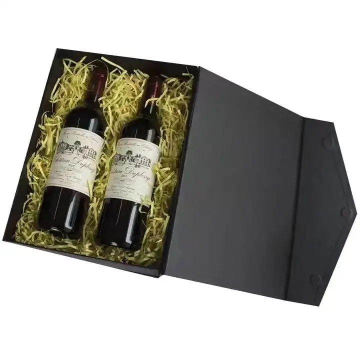 High Quality Custom Cardboard Wine Box Wine Bottle Paper Gift Packaging Box