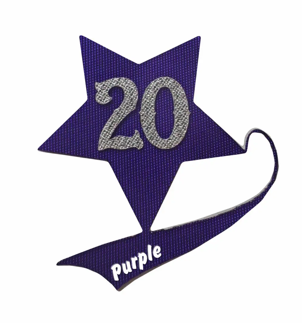 LT Purple Adhesive Backing  Tackle twill  fabric  for Tackle twill jersey  Iron on numbers name kits for hockey wear