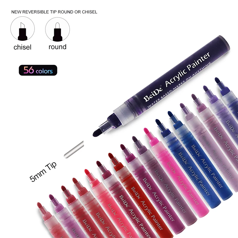 Newest Multi-color Write Smoothly Permanent Acrylic Marker Paint Pens