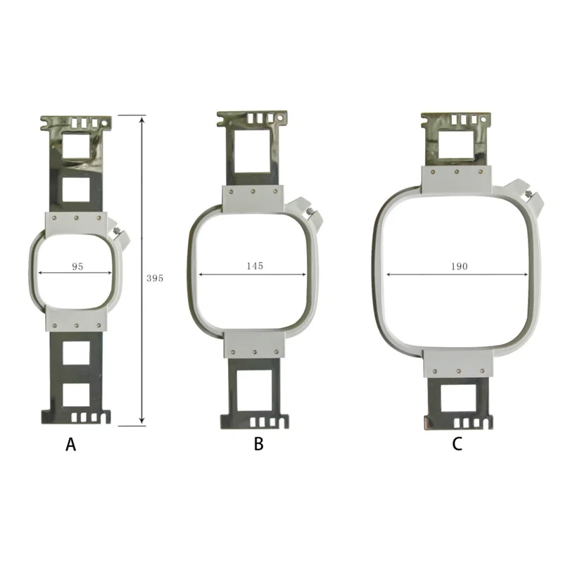 Серые квадратные обручи для вышивки одежды разных размеров запчасти вышивальной