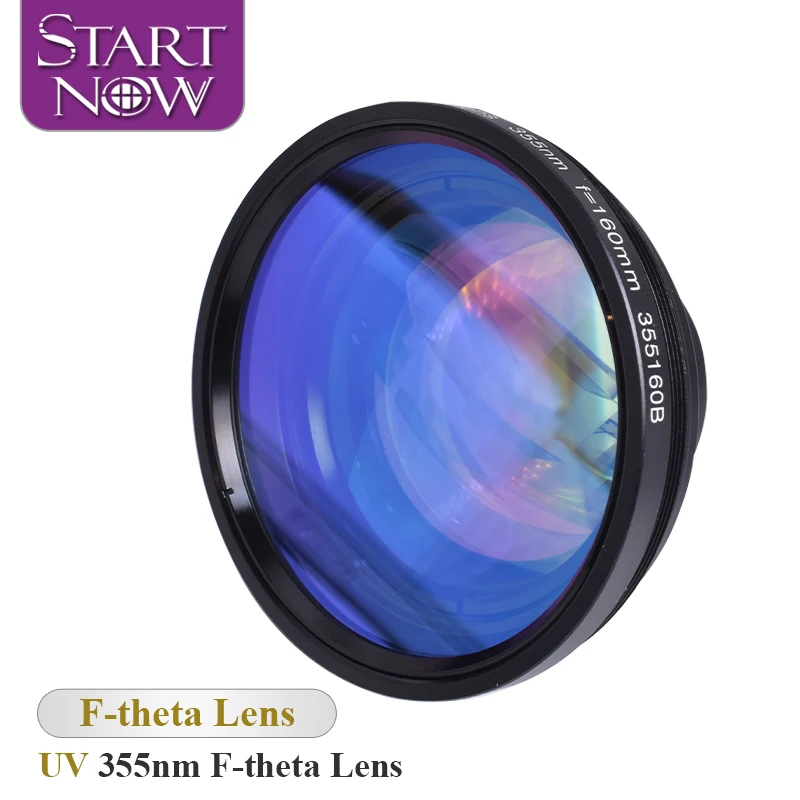 Startnow F-theta сканирующая линза 355 УФ Лазерная полевая для резьбы M85 YAG волоконно-лазерная маркировочная машина Galvo часть системы