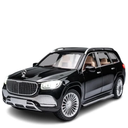 Лидер продаж 1:24 игрушечные автомобили Benz GLS600 Maybach со звуковым и световым откатом открывающиеся двери украшение модель внедорожника