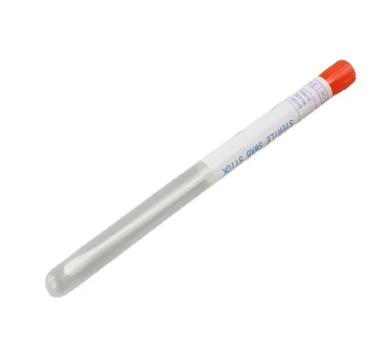 Factory Price Disposable Plastic Wooden Applicator Sticks With Tube Cotton Tip Female Swab