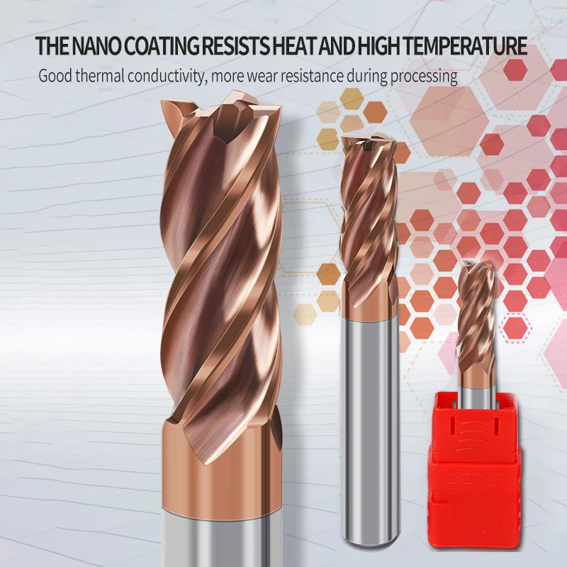 Cemented Tungsten Carbide Indexable Cutters Flatten Square Solid End Mill Deep Groove Milling Cutter