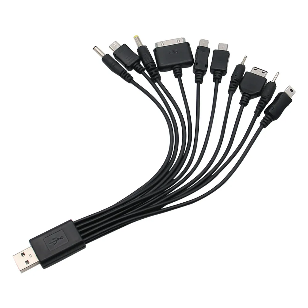 New 10 in 1 Micro USB multi Charger usb cables for mobile phones cord for LG KG90 SAMSUNG Sony phone