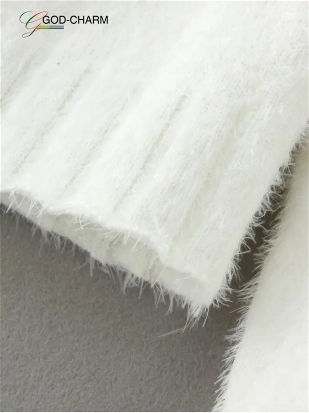 *GC-0828 Wholesale sexy high quality Good quality Bestsale in-stock pullover knit  women mohair sweater