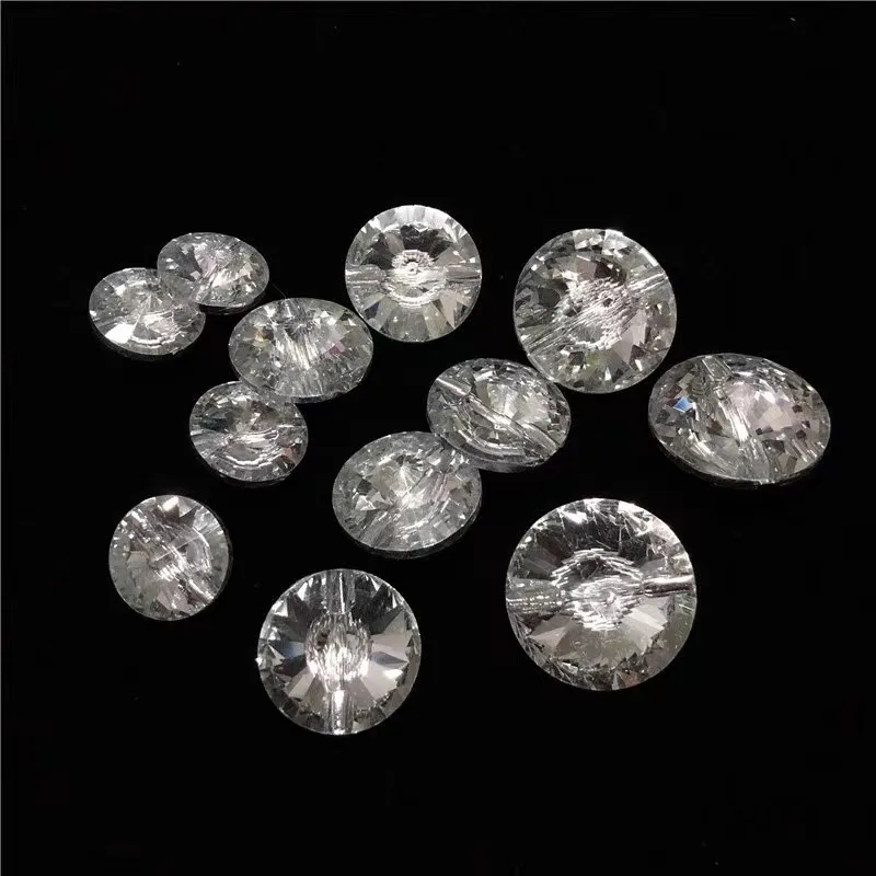 small round glass crystal button for shirt dress decoration 10mm 12mm 14mm tiny decorative rhinestone button for garments