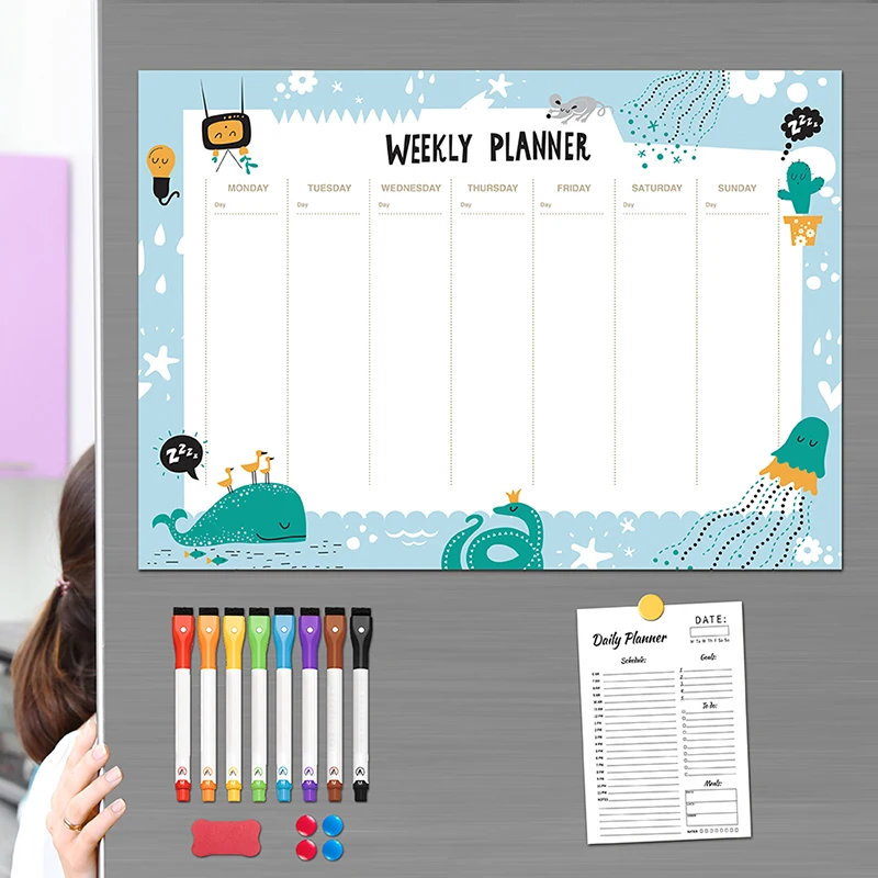 custom make fridge magnet calendar sticker magnetic weekly planner