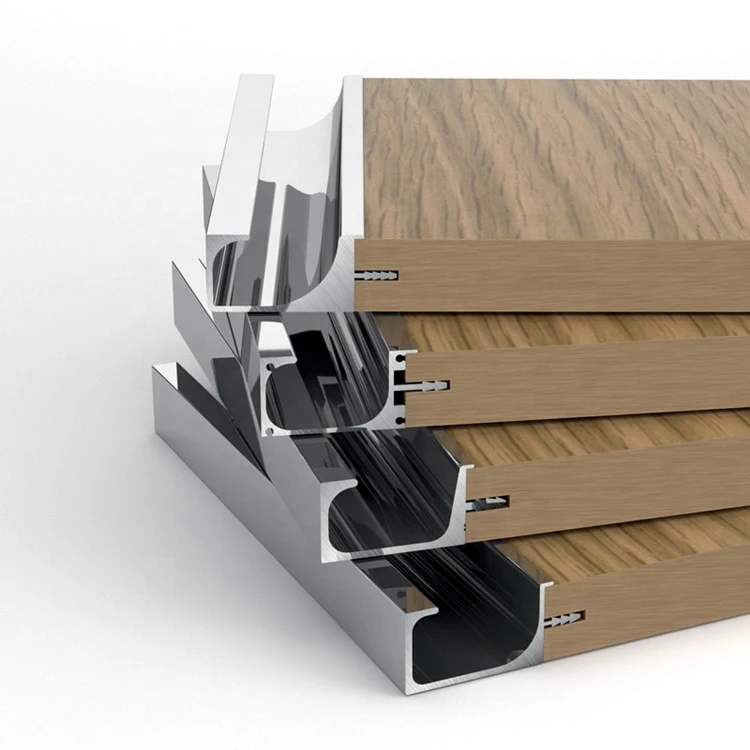 Aluminium profile modern kitchen design cabinet G shape cabinets kitchens without handles