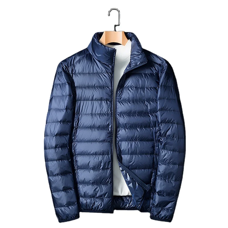 
OEM Custom Classic Winter Light Weight 100% Nylon Padded Quilted Jacket Men Puffer Down Jacket 