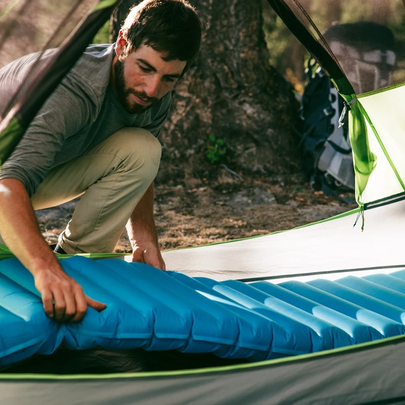 Single Size Camping Air Mattress Inflatable Bed Blow Up Lightweight Sleeping