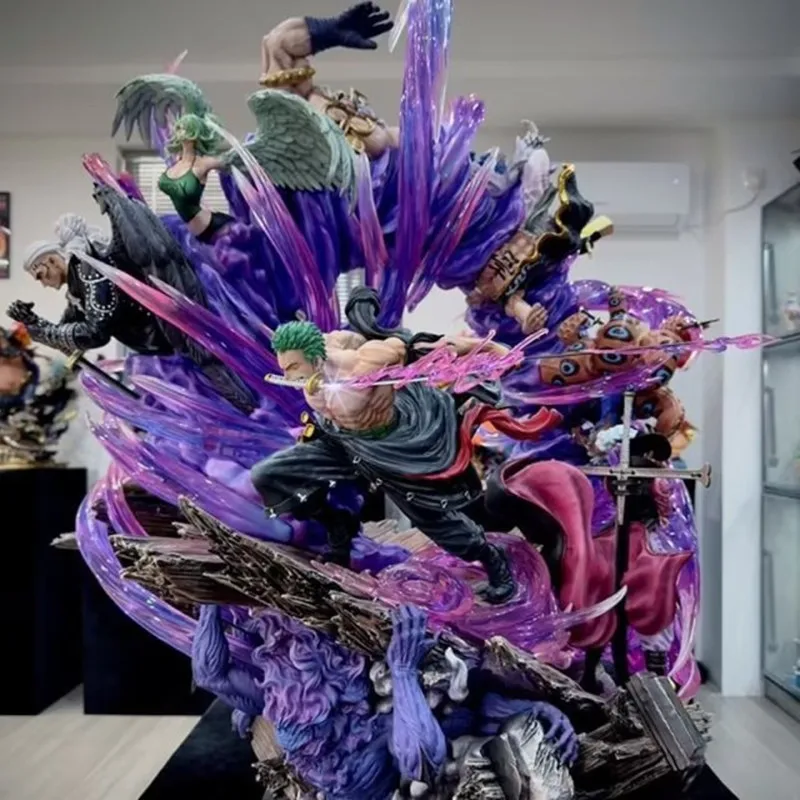 One Pieced King Vice Yama Ghost Luffy anime figures Zoro LS throne Sauron hand statue model display a gift action