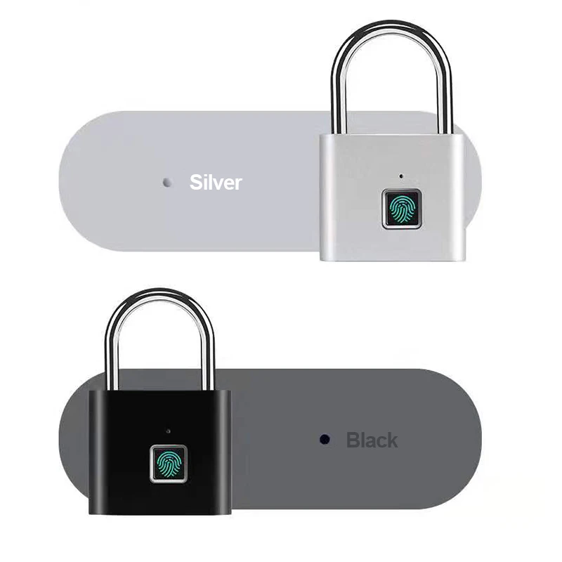 2021 new arrival metal waterproof smart lock Fully automatic travel bag small fingerprint padlock