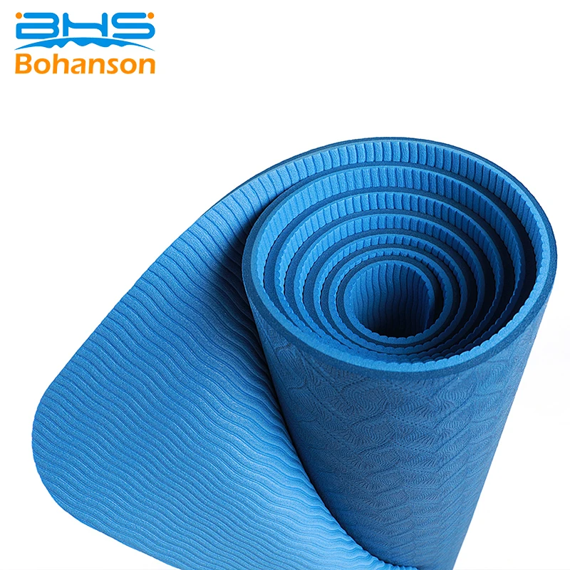 Soft Travel Thermoplastic Elastomers Rucksack Non Toxic Align Pvc Double Color Free Logo Fitness Gym Exercise Tpe Yoga Mat