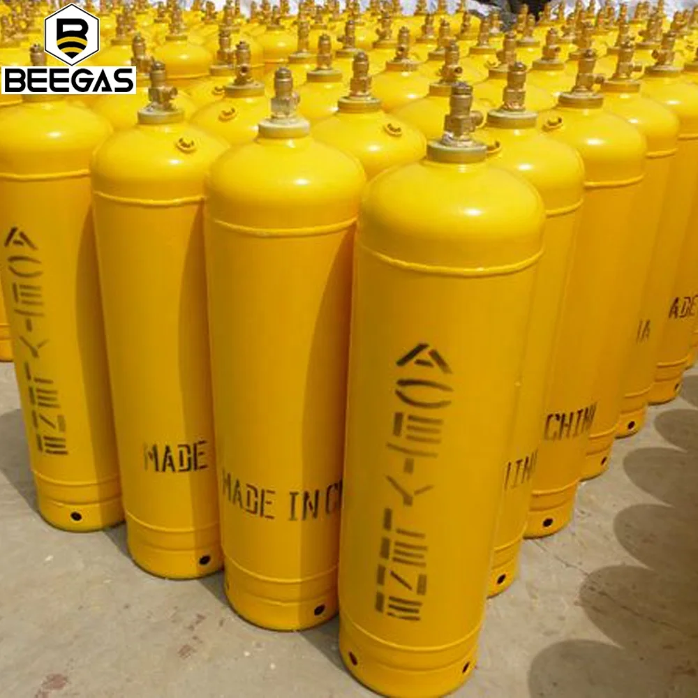Golden Supplier 60L Acetylene And Oxygene Bottle Dissolved 10.2Kg Empty Acetylene Gas Cylinder Price