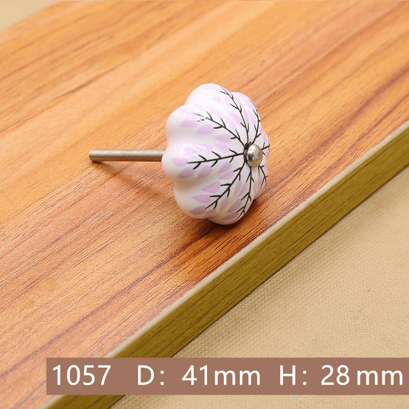  American ceramic handle retro describes art drawer ambry door wardrobe blue and white