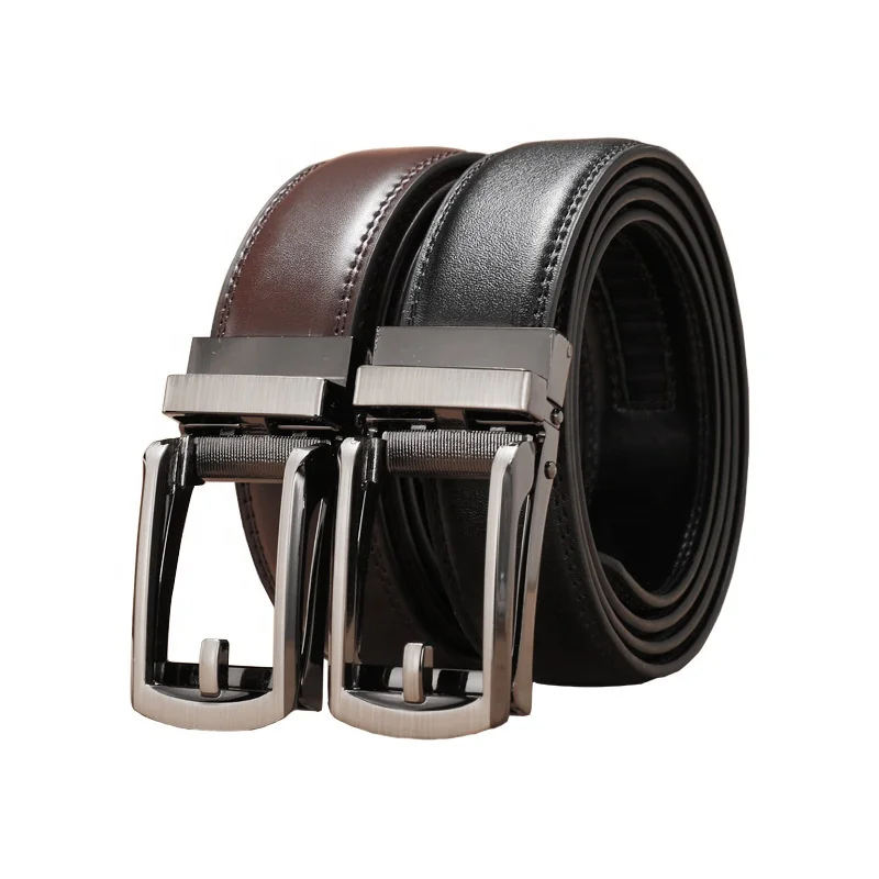 Hot sales leather casual  all-match automatic buckle belt fashion business handsome belt wholesale