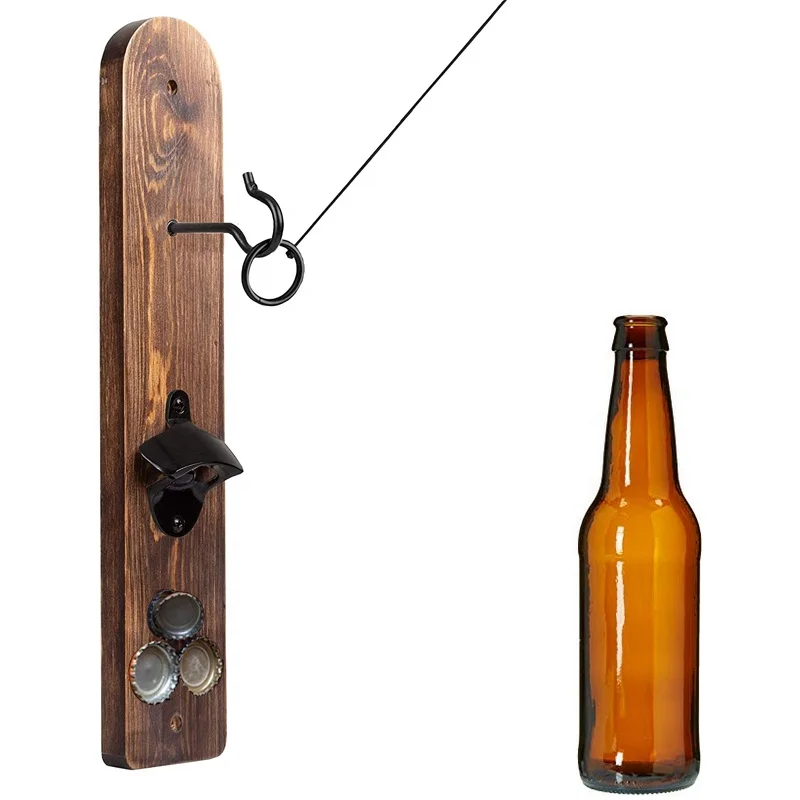 Play Platoon Hook and Ring Game with bottle Opener and Magnetic  catch Ring Toss Game for Adults