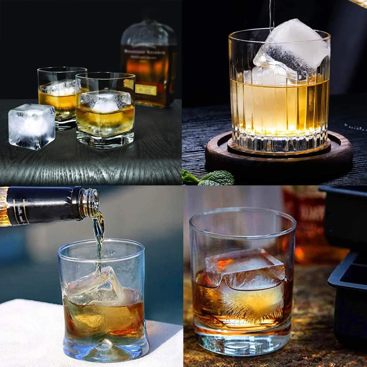 Hot Sale Custom Silicone Ice Cube Tray Easy Release Reusable Ice Cube Silicone Ice Mold Tray With Cover