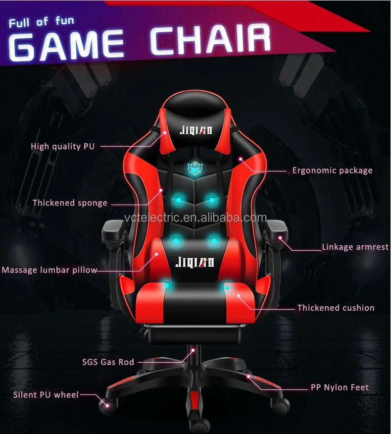Home Office Computer Desk Z Shaped Large Gaming Chair and Table Set Gaming Table Rgb Massage Music Play Function PC Gamer