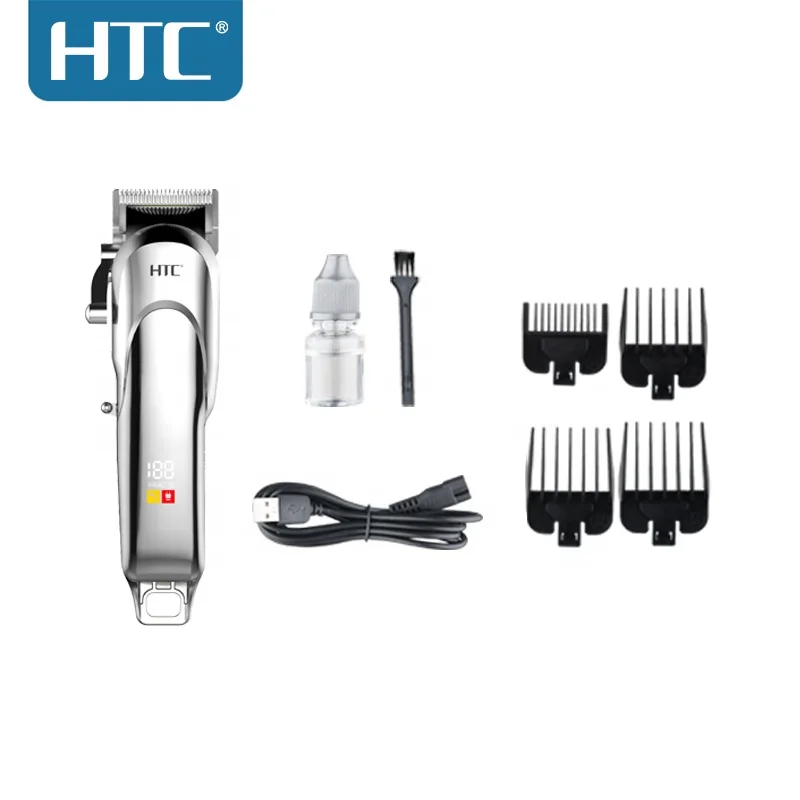 HTC CT-8087 Newest Professional Barber&Home Use Strong Power LED Lithium Battery Hair Clipper