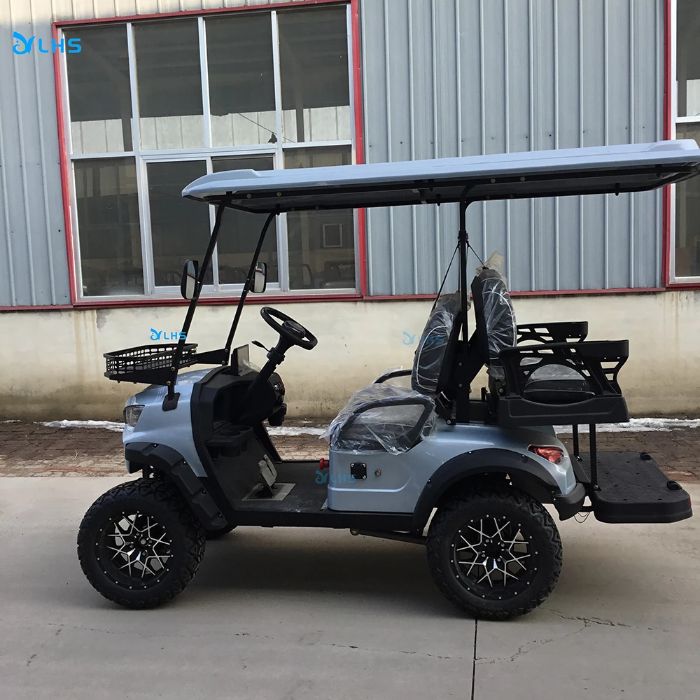 4 seater utility golf trolley 4 wheel drive off-road golf buggy low price mini electric golf cart with cup holder