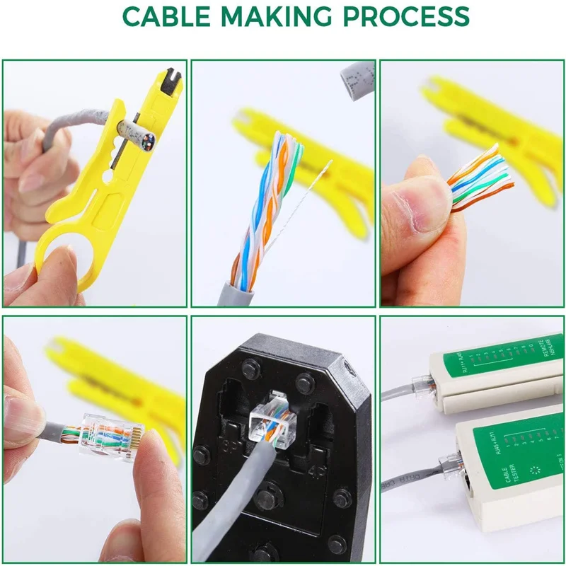 Сетевой набор инструментов RJ45 Обжимной CAT5 CAT5e CAT6 обжимной инструмент для Ethernet RJ11/RJ12/RJ45