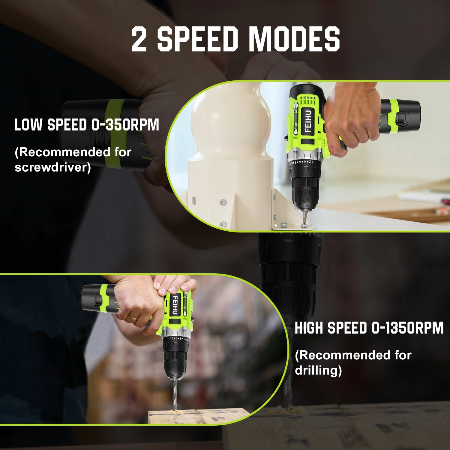 28pcs Electric Cordless Power Drill Set 12V Lithium-ion Battery Charger Brushed Motor Screwdriver Tools Box