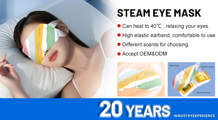 Man Therapy Relief Fatigue Eye Mask Instant Steam Warm Eye Mask Disposable Eye Mask With Ear Holes