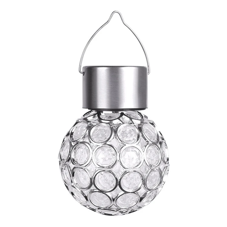 Christmas Explosion Solar Garden Decorative Lamp Hollow Dia Mond Glass Ball Lamp Garden Landscape Solar Chandelier Light