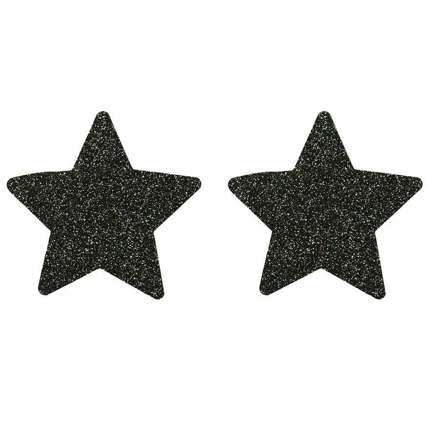 Hot Sale Sparkle Glitter Breast Pasties Sexy Ladies Star Shape Nipple Pasties Adhesive Disposable Nipple Sticker Covers