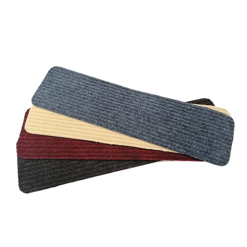 Серая Узорчатая ковровая дорожка из полиэстера