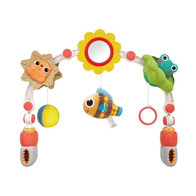 Crib activity play bar adjustable variable shape rattle toys portable baby stroller arch toy