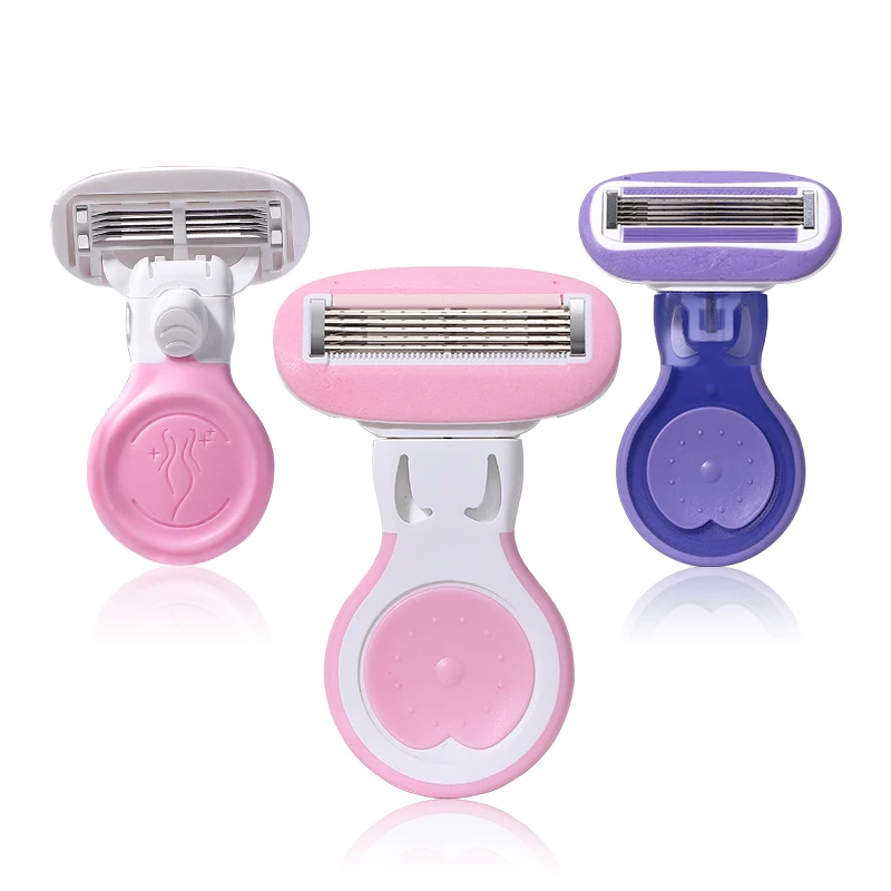 LMLTOP 5 blades Women body Razor Mini Razor for Lady shaving Clean and smooth Razor with back open and refills