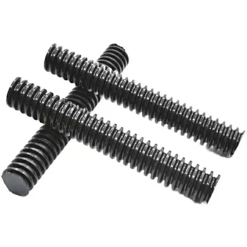 Carbon Steel Black Oxide Flat Round End whole thread Headless Bolt trapezoidal threaded rod Bar For General Industry