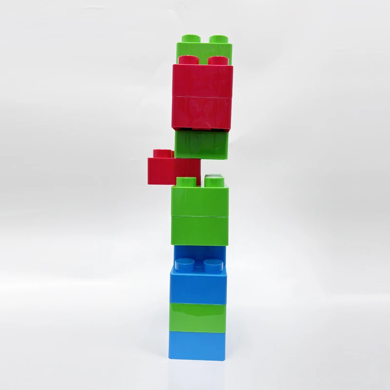 Factory supply plastic stacking brick toys for kids preschool park play toy toddler jumbo block set 17pcs