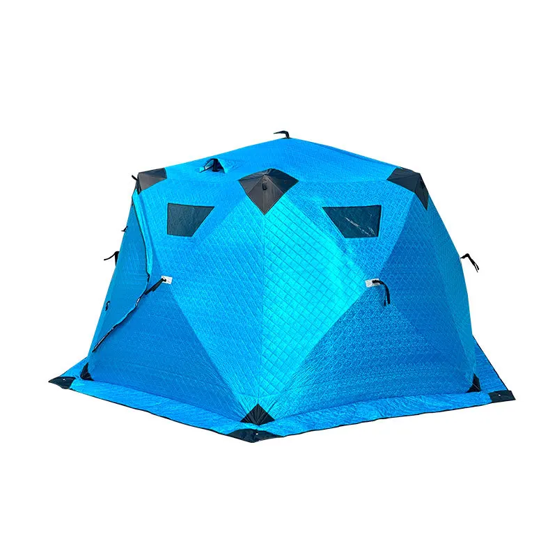 Factory Wholesale Winter Fishing Tent 3-4 People Outdoor Camping Plus Cotton Thick Tent For Winter Fishing