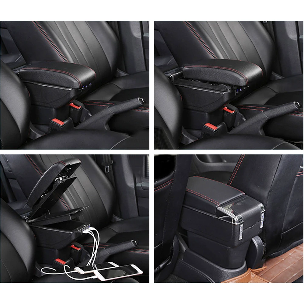 Hot Selling Car Armrest Box Armrest With USB Charger Cup Holder Car Storage Box Console Organizer For Toyota Prius Aqua Japan