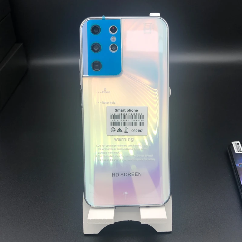 2021 S21 ультра Смартфон Android 16 ГБ + 512 7 3 дюймов разблокированный OLED экран Две SIM мобильные телефоны