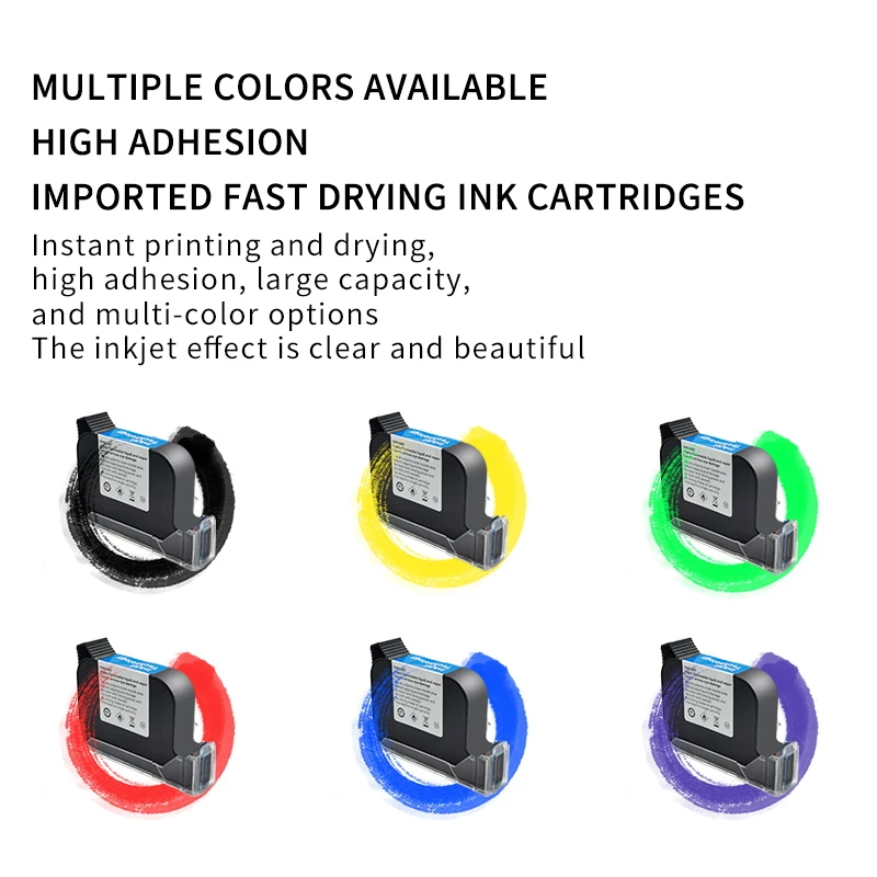 2024 MASIJET New Black 1/2 Inch 12.7mm Ink Cartridge TIJ Inkjet Printer Specific for Manufacturing Plants