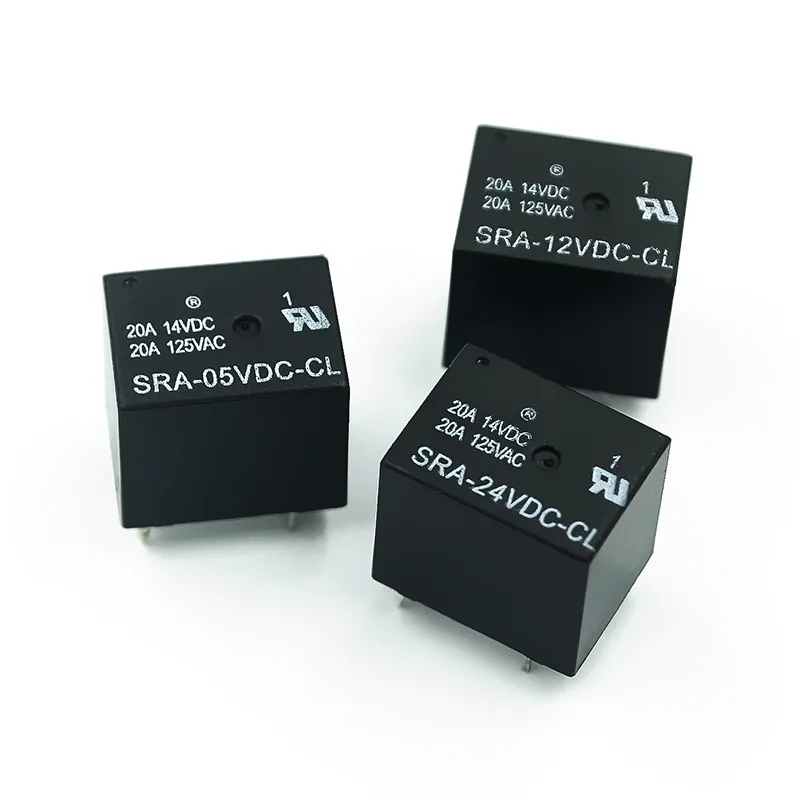 Г-жа 5VDC CL электроники реле 12V 24V 20A DC миниатюрного реле мощности SRA-12VDC-CL 5Pin черный автомобильное реле