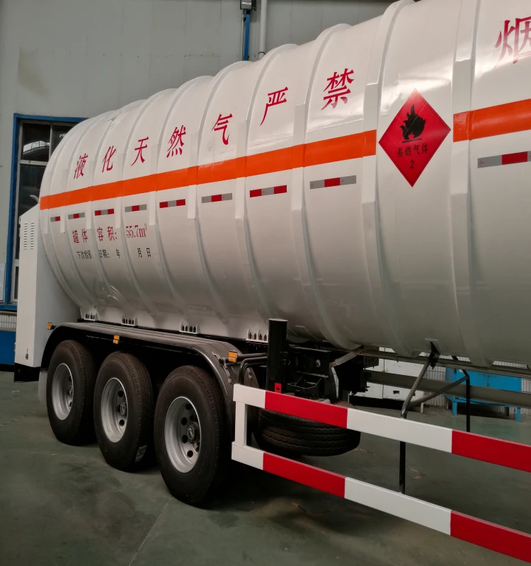 40FT 52.6cubic meter 3-axle LNG semi trailer truck