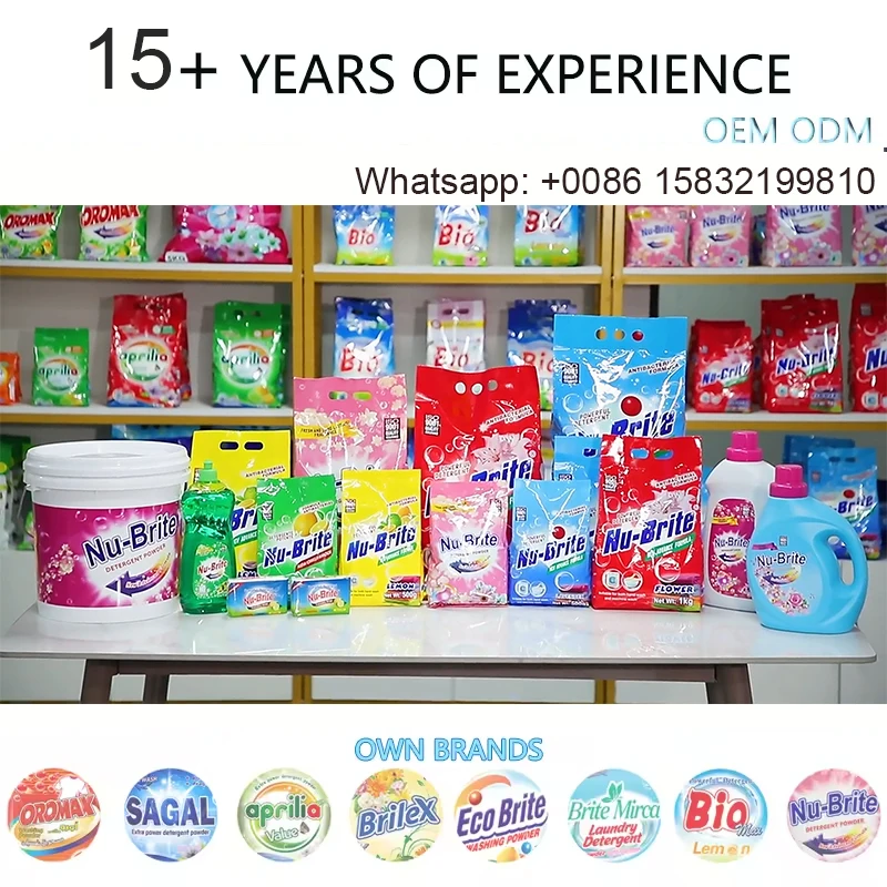 Premium Quality And Gentle Detersivo Washing Powder Bright Detergent Powder For Family Use