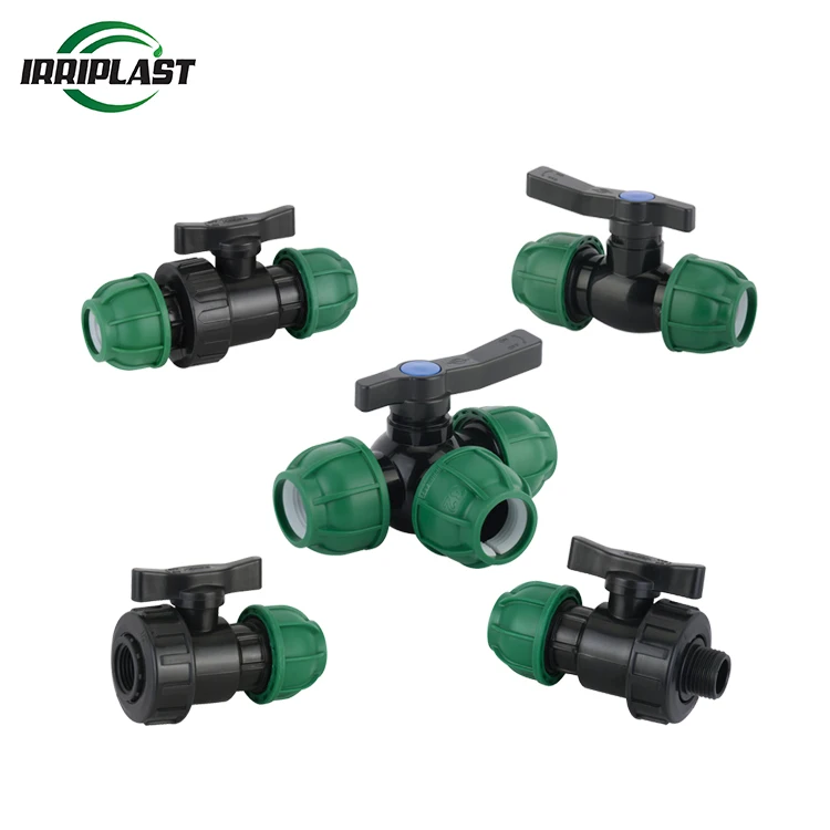 Irriplast High Quality Plastic PP Single Union HDPE PP Ball Valve for Farm Irrigation